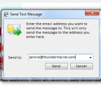 Send test message